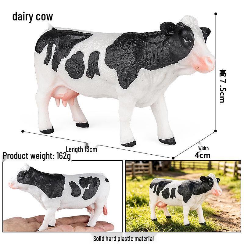 Animal Model Ranch Set: Chicken, Dog, Cow, Sheep, Horse Miniature Toy Scene