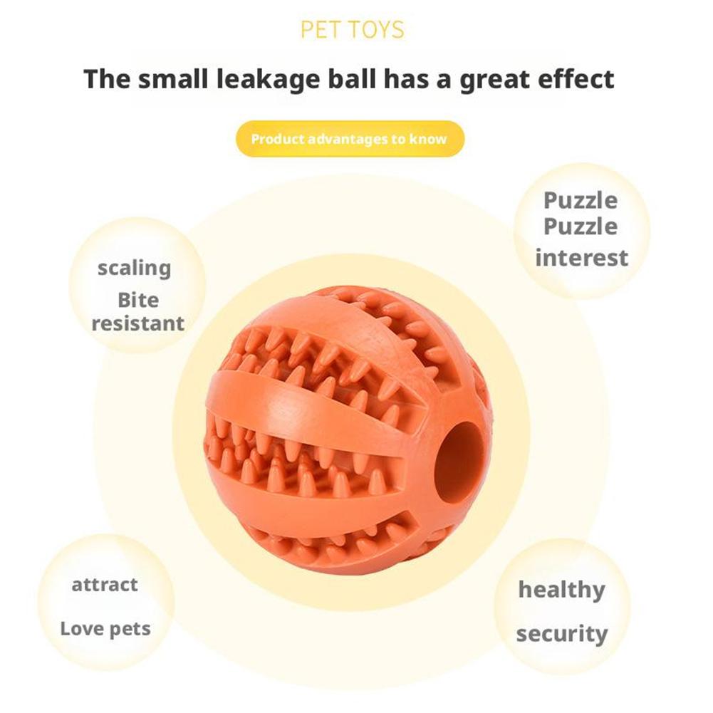 NEW Dog Ball Toys For Small Dogs Interactive Elasticity Puppy Chew Toy Tooth Cleaning Rubber Food Ball Toy Pet Stuff Accessories