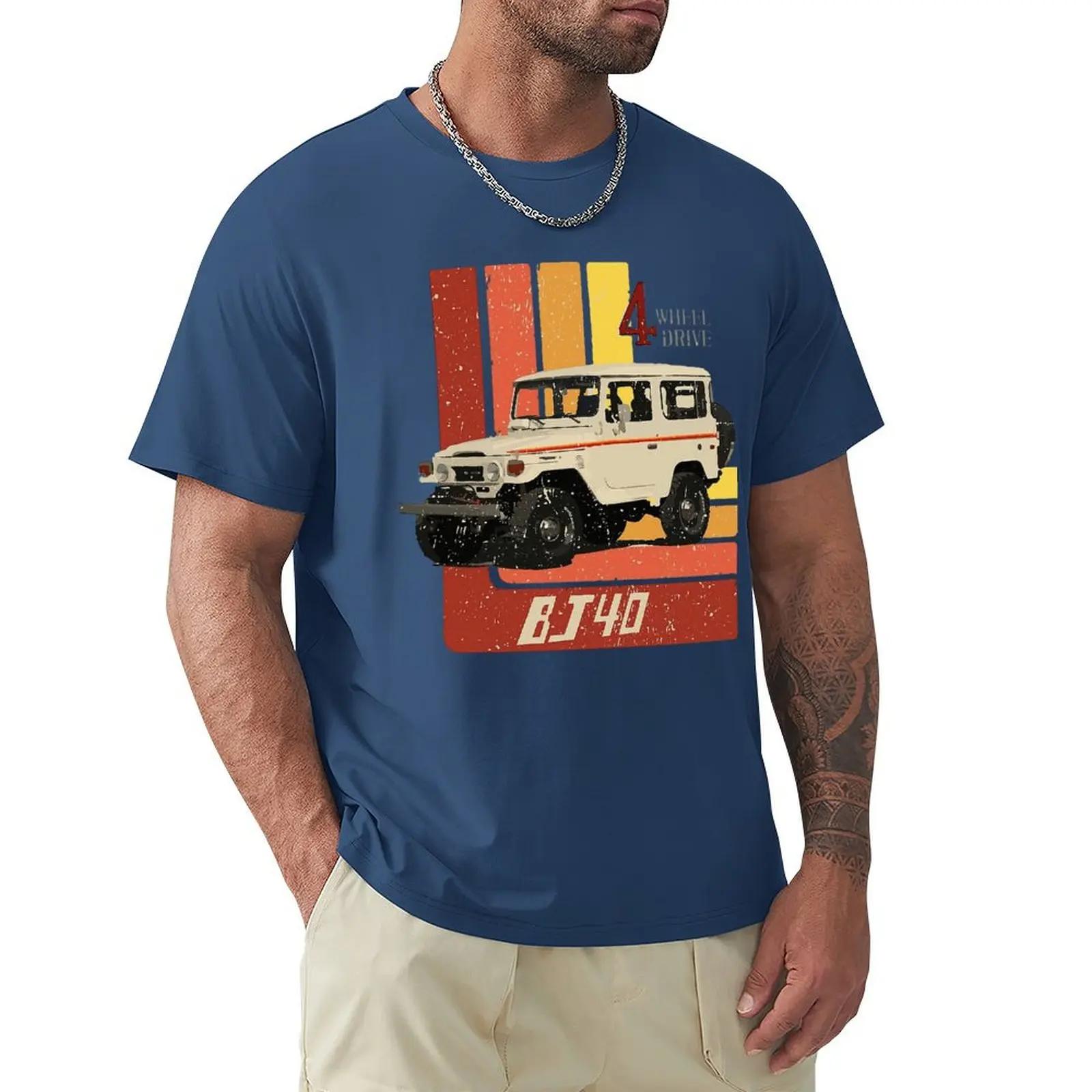 

Чоловіча футболка Ретро Land Cruiser FJ40 Jdm Гумористична 100% бавовняна футболка з коротким рукавом Максимальна швидкість Автомобільні футболки Топи XXXXL темно-сірий колір