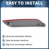 INFINAUTO Fit Toyota Camry 2019-2024 Bumper Reflector Rear Left 6.50"x1.14" Bumper Reflector Side Marker No.8192006060 Plastic Red Durable