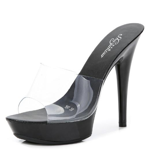 Fashion Patent Leather Mules Women Slippers Sandals Sexy Party Shoes Luxury Comfortable Summer Fashion 13cm