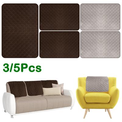 5Pcs Recliner Cover Headrest Protector Sofa Headrest Cover Soft Polyester Wear Resistant Anti-Fade for Sofa Furniture Protectors