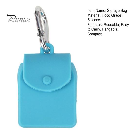 Mini Bag Keychain Storage Food Grade Soft Hangable Dustproof Silicone Travel Hook Design Portable Organizer Pouch Home Accessories