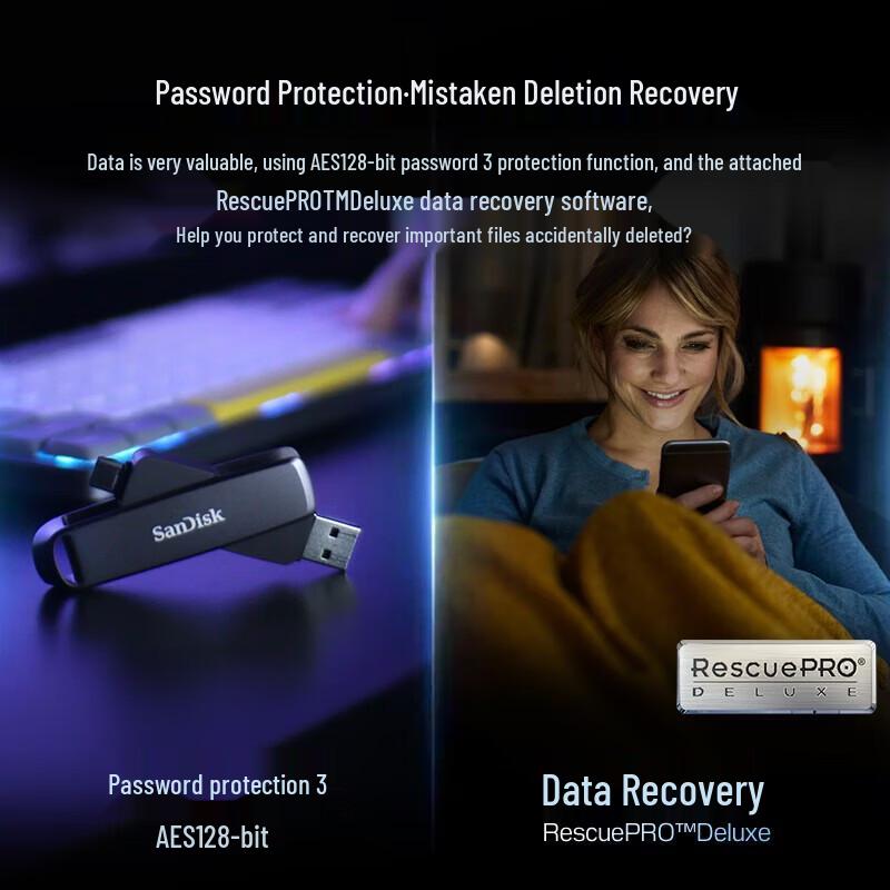 SanDisk DDE1 USB 3.2 Type-C Dual Interface SSD Flash Drive