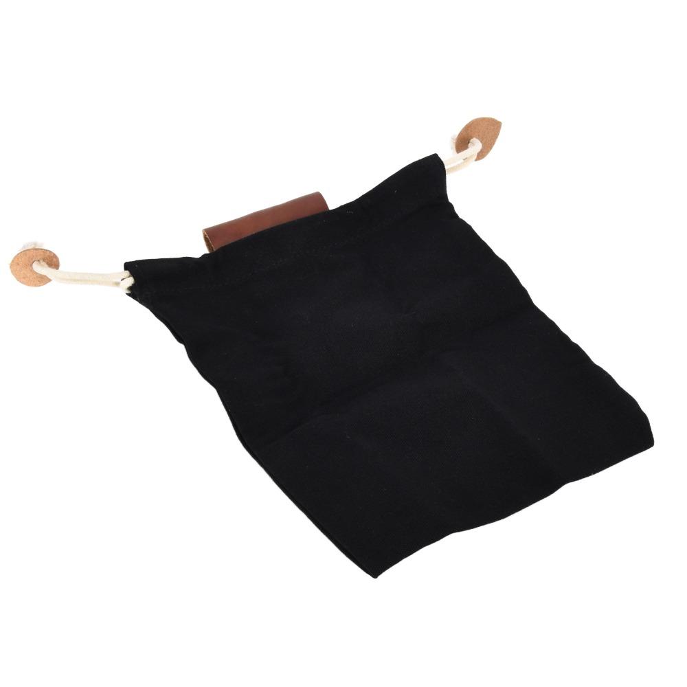 Collapsible Foraging Bag Leather Trim Outdoor Pouch Bag Portable Foraging Pouch Mushroom Foraging