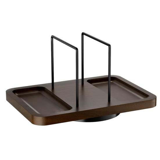 Kitchen Storage Rack Wooden Napkin Holder Rotating Spice Rack Multi-functional Vertical