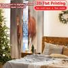 Set Of 2 Minimalist Flat Printing Gallop Duo Popular Curtains Polyester Art Deco Festive Living Room Bedroom Curtain Ideal For Great