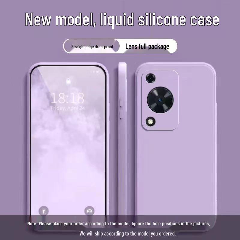 Huawei Enjoy 70s Solid Color Silicone Case - Liquid Full Coverage, Anti-fall, Soft Edge.