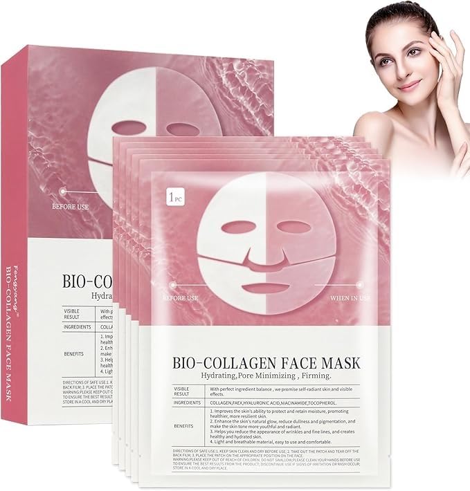 ADBHUTANAND Collagen Face Mask Overnight Face Mask Korean Glass Skin Hydrogel Mask For Deep Hydration, Pigmentation, Anti-Aging & Pore Minimizing,