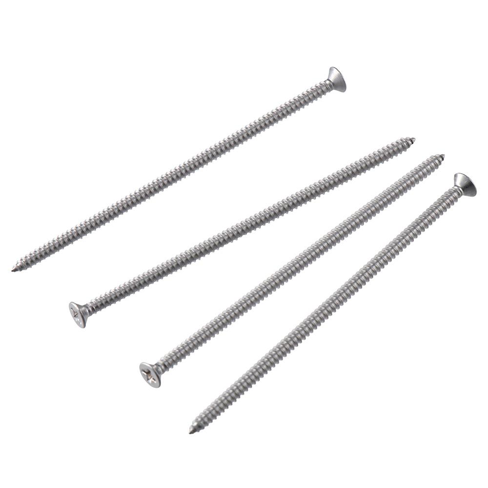 

20pcs Outdoor M4 Self Taping Fully Threaded Cross Head Countersunk Chipboard Wood Screws