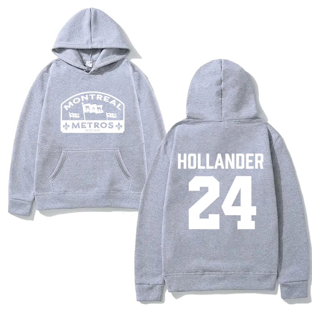 Shane Hollander 24 Montreal Metros Kapuzenpullover Heated Rivalry Grafikdruck Hoodie Locker Baumwolle Unisex Streetwear Merch Männer Frauen