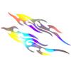 Motorcycle Sticker Decal - Flame Design for Car - Set of 2 Waterproof Emblems