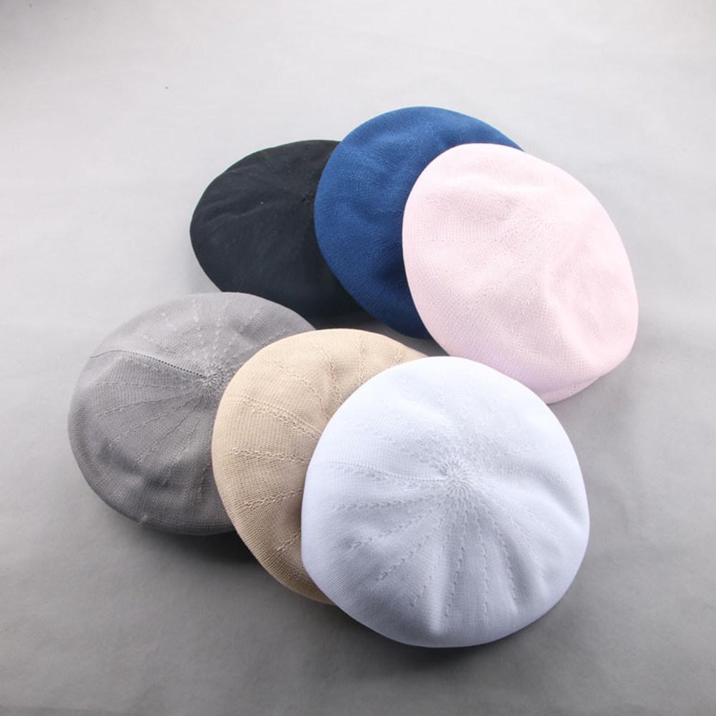 Beret Hat Black for Women Lightweight Warm Breathable Stylish Portable Sun Protection Painter Cap All-Match Summer Spring Fall
