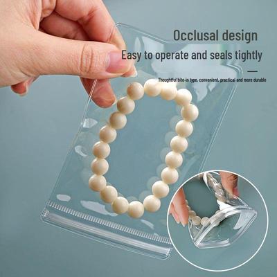 Sacchetto Autochiudente in PVC Trasparente con Zip per Conservazione Gioielli e Anti-Ossidazione.