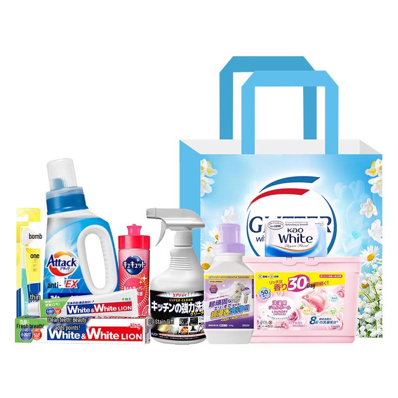 LION Whitening Toothpaste 8-Piece Cleaning Set