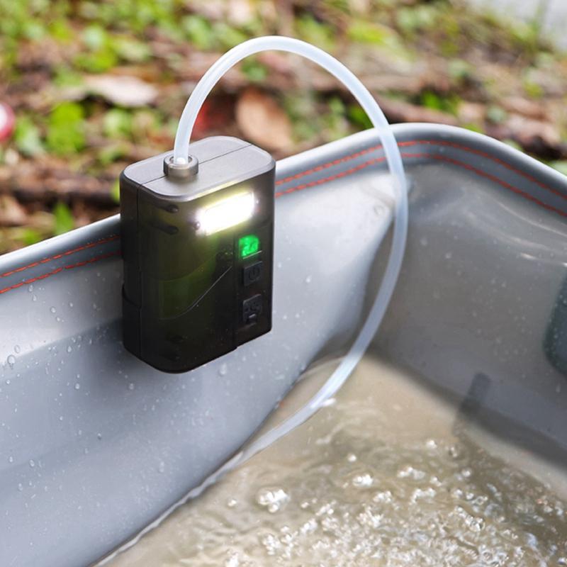 Aquarium Oxygen Air Pump With LED Light Portable Fishing Oxygenator USB Charging Fish Tank Aerator For Outdoor Fishing