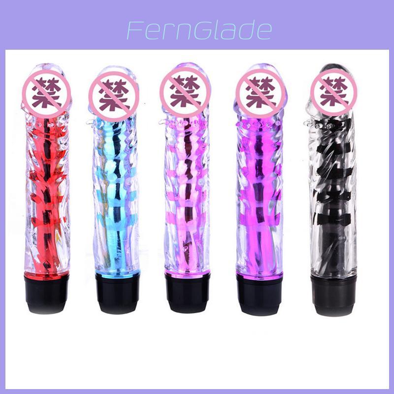 Crystal Silicone Jelly Vibrator Dildo Sex Toy 7 Inch Vibrator Electric Massager