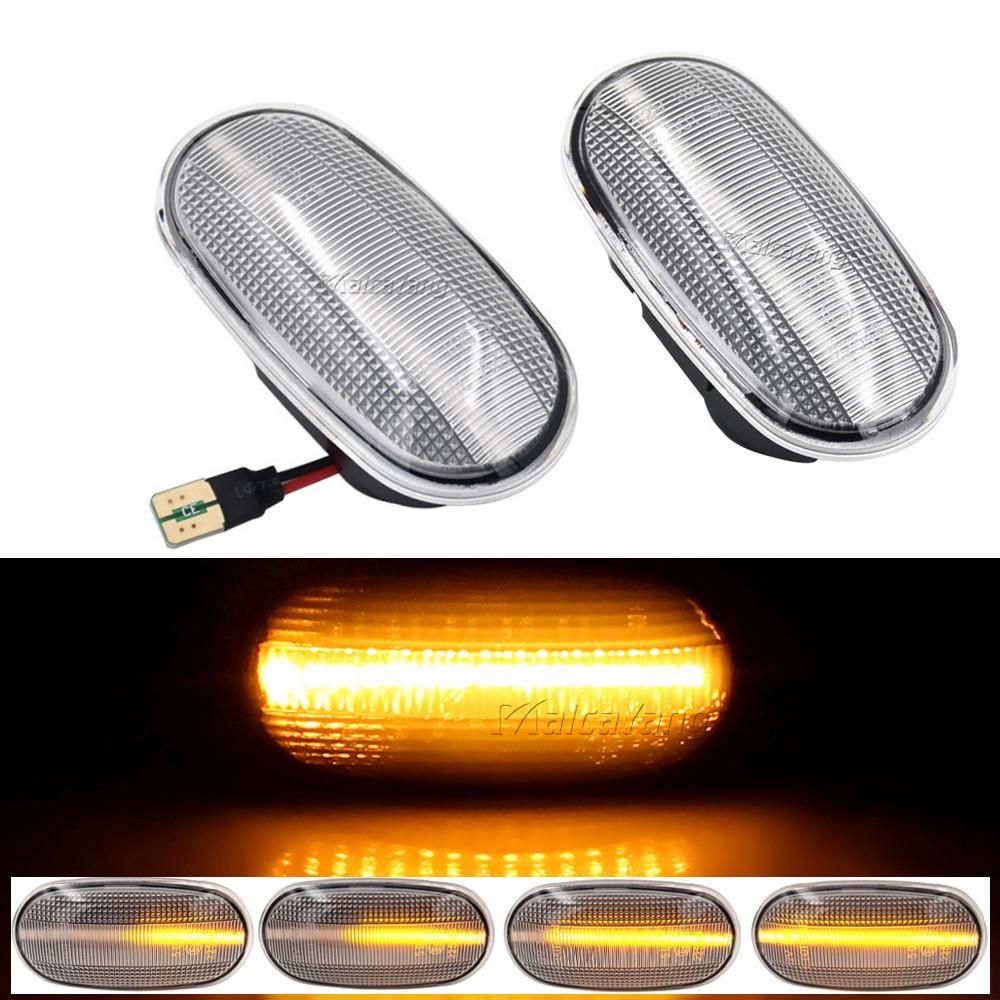 

For Mitsubishi Pajero Sport 2G Galant 8 Rose Dynamic LED Blinker Side Marker Turn Signal Lights