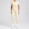 Autumn/Winter Backless Sports Jumpsuit: Three-Dimensional Yoga One-Piece with Tight Short Sleeves and Long Pants (Style 88201)
