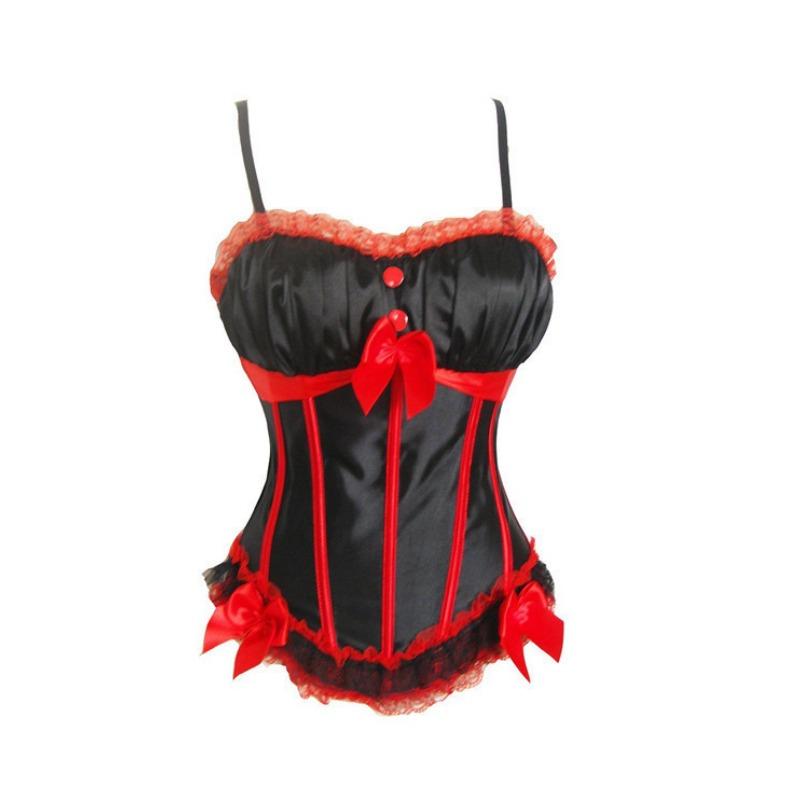 Corsetto Modellante Corpo Donna con Laccetti, Stecche, Spalline Sottili, Coppe Sagomate