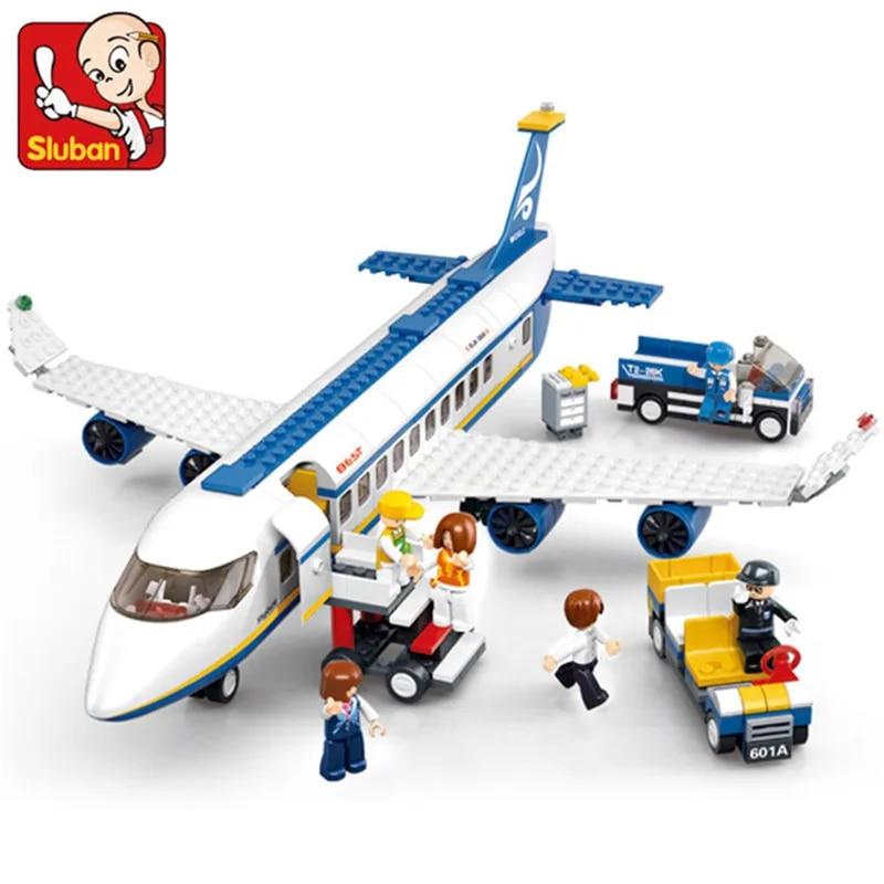 Non-Toxic Creative City Airbus Cargo Aircraft Plane Building Blocks Air Ambulance Airplane Model Bricks Educational Diy Toys For Kids Children