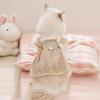 New Japanese-Style Small Dog Dress Bow Tie Striped Pattern Pet Dresses Lace Embroidery Flower Dog Clothes Spring Decor