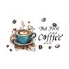 Creative Coffee Cup Motif Vinyl Decal for Indoor Wall Application In Residential and Light Commercial Settings
