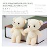 CALLARON Cute Small Stuffed Bears, 12-Piece Fluffy Teddy Bear Kit with Keychains, Perfect for DIY Christmas Decorations, Graduations, Halloween,