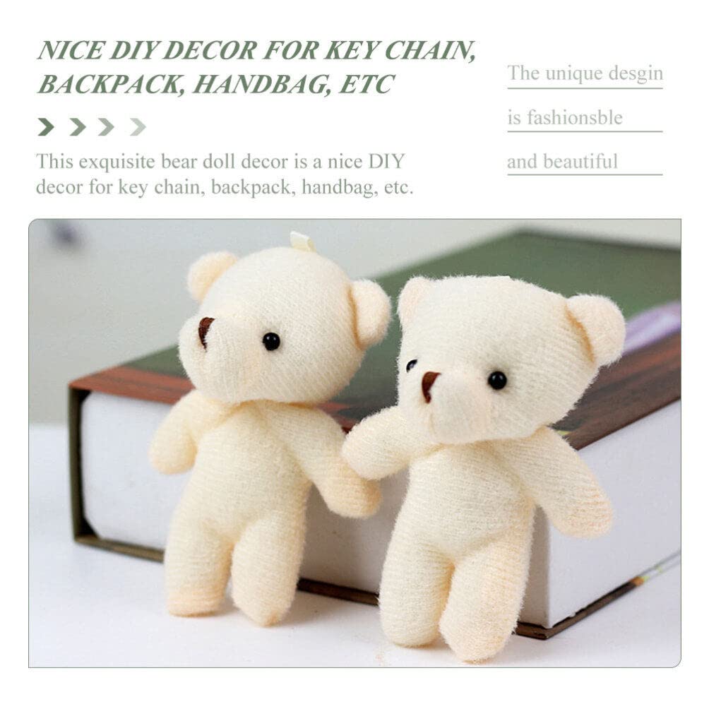 CALLARON Cute Small Stuffed Bears, 12-Piece Fluffy Teddy Bear Kit with Keychains, Perfect for DIY Christmas Decorations, Graduations, Halloween,