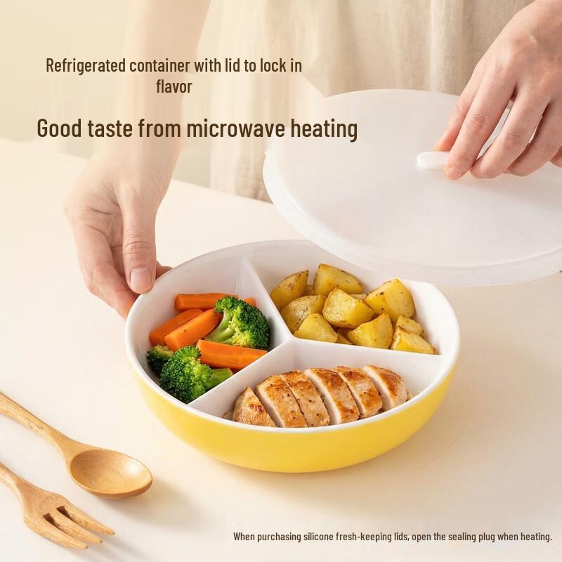 Onlycook Kids' Divided Ceramic Steaming Plate