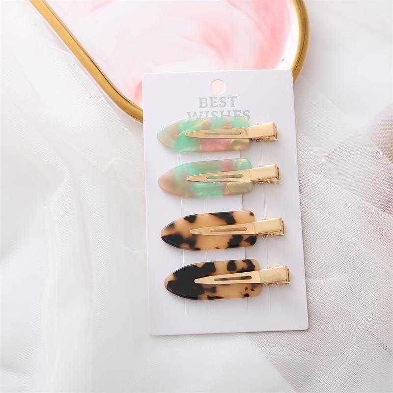 2/3/4/6 pezzi fermagli per capelli in acetato per trucco coreano moda oro bianco glitter per capelli copricapo ragazze donne accessori per capelli