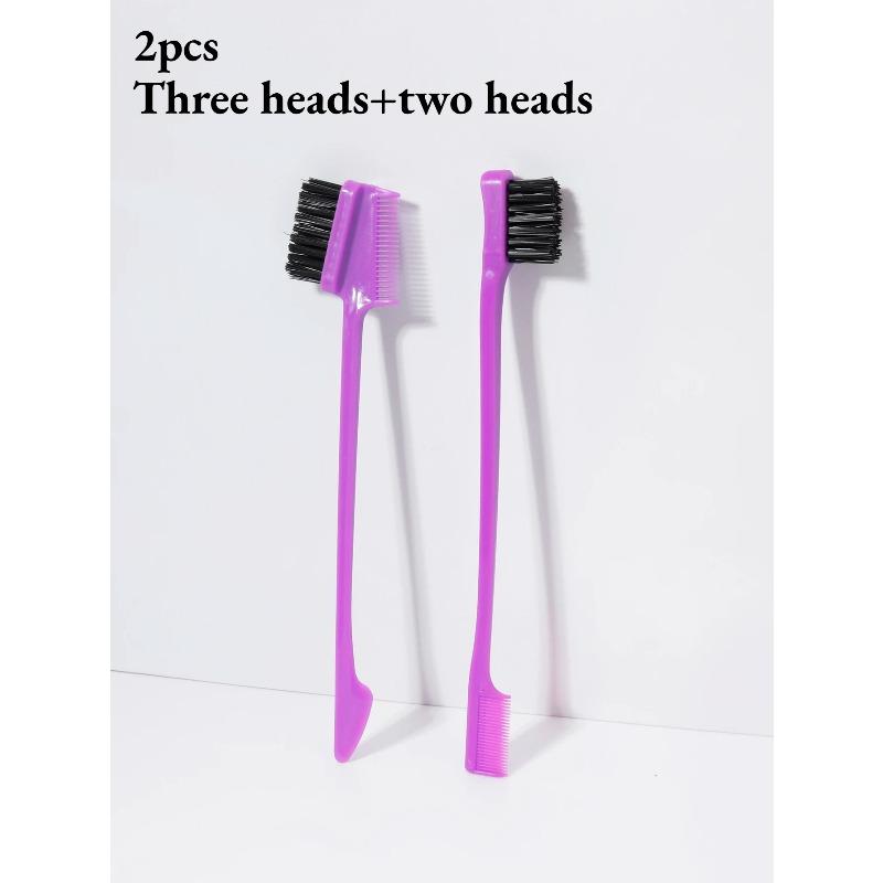 2pcs Edge Control Brushes - Precision Hair/Eyebrow Styling for Women, Ideal for Real Hair Wigs & Daily Grooming, Comb Set