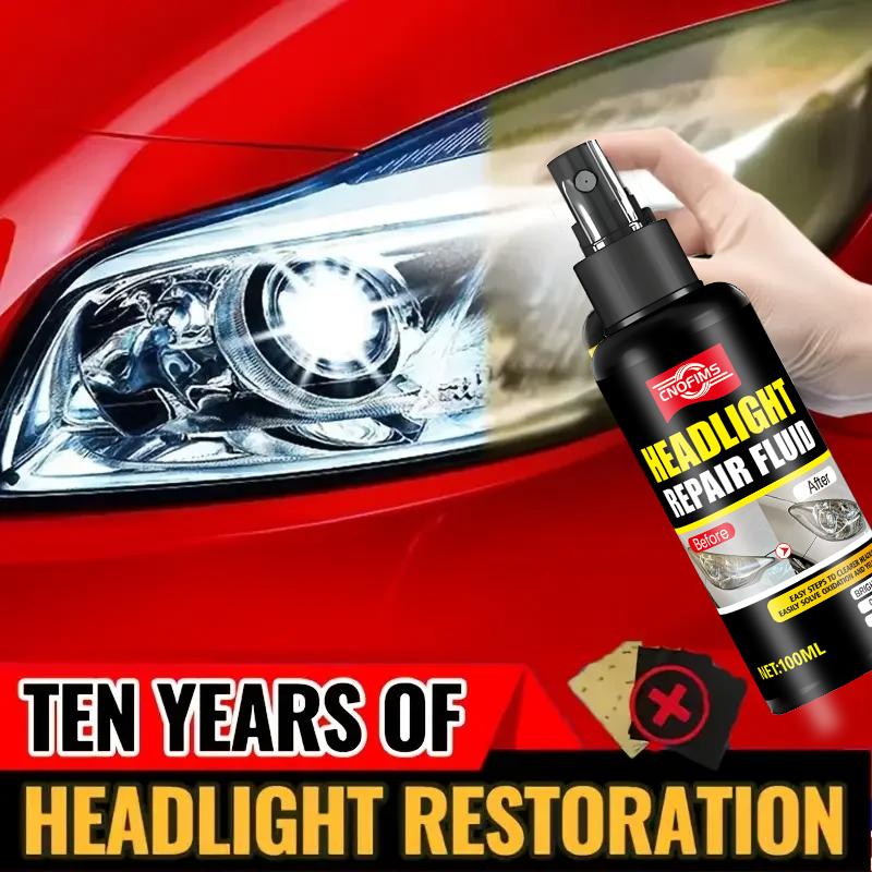 New Headlight repair 100 ml -- effectively repairs yellowing, oxidation, and cloudiness of car headlights | Safe and convenient