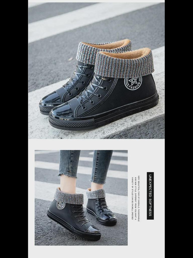 Dámské nepromokavé ležérní nízké holínky - Trendy protiskluzová obuv pro venkovní nošení