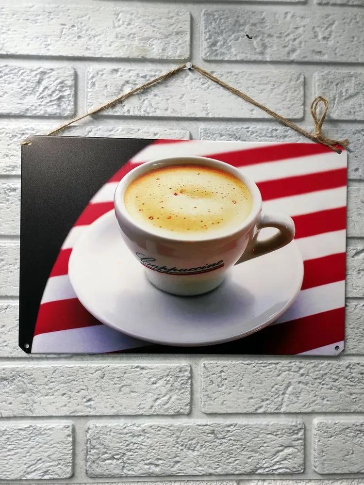 Coffee Lovers Metal Wall Art, Vintage Kitchen Cafe Poster Decor