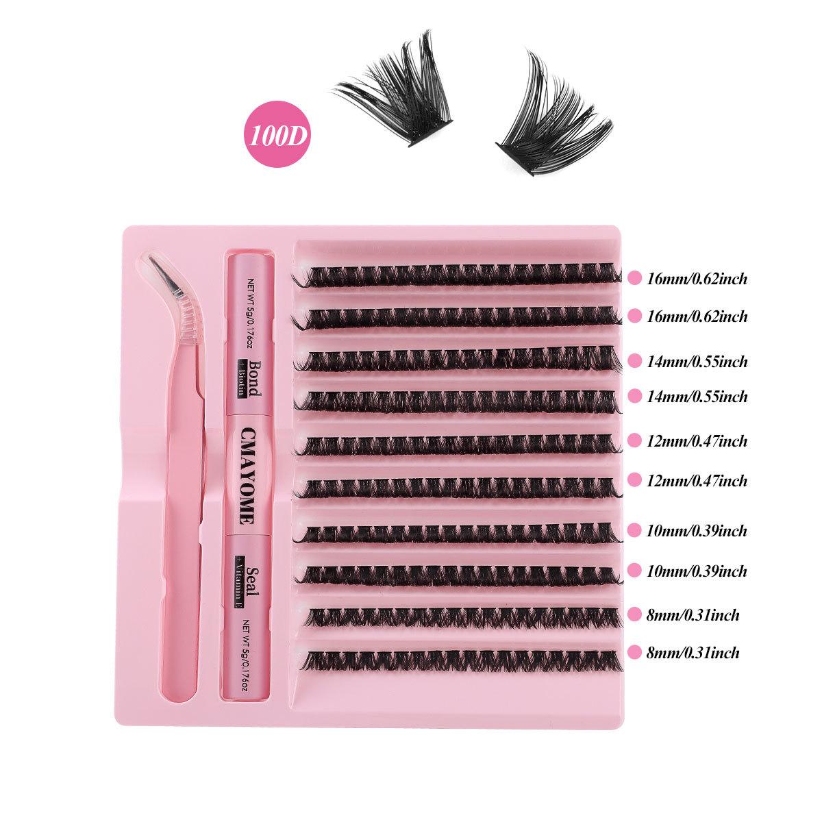 

200 Clusters Single Cluster D Curve False Eyelash Set 8-16Mmdiy Segmented Grafting Thick Eyelashes