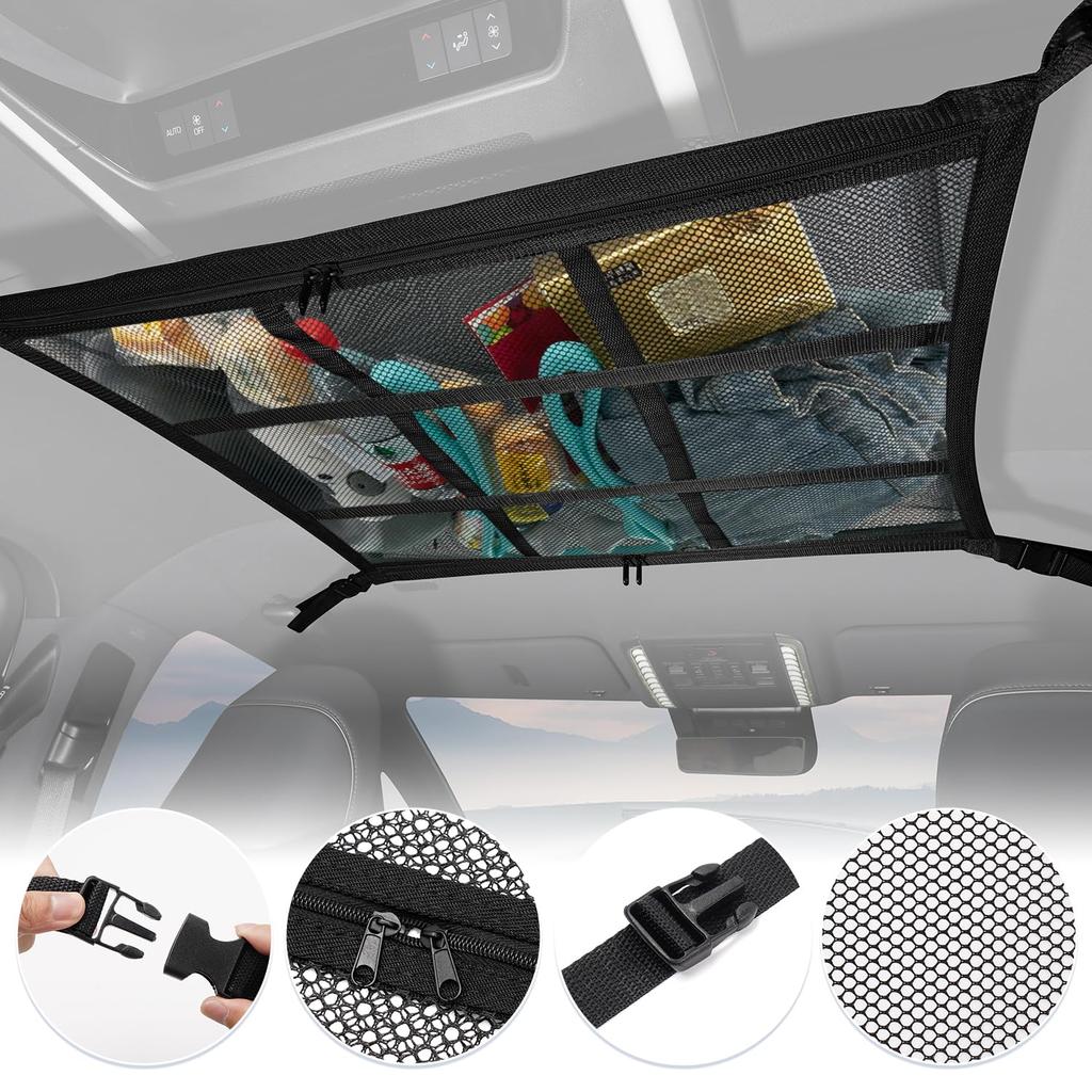 AUTO SPEC Car Roof Car Ceiling Roof Box Cargo Car Camping Cargo Buckle Car Drop Small Net, Storage, Net, Net, Net, Fastening, Accessories, Adjustable,