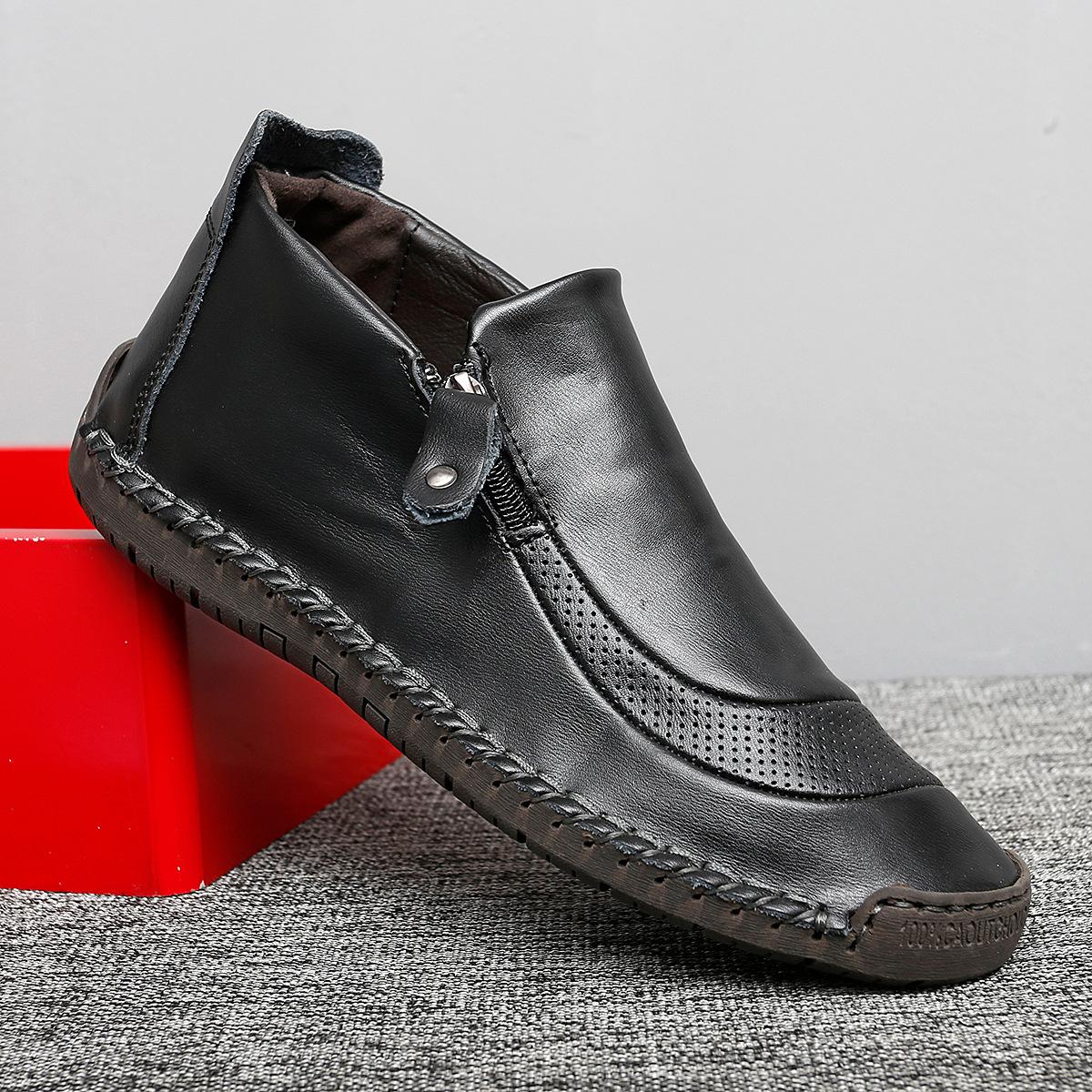 

Мужские удобные повседневные туфли из натуральной кожи, мужские туфли-оксфорды на шнуровке, кроссовки для бега, офисные мужские туфли, размер 38-48 48