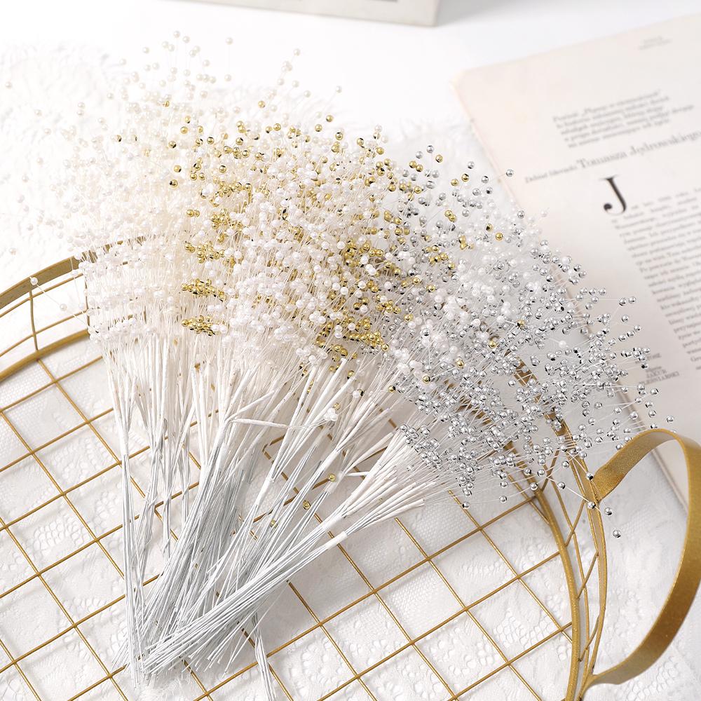 10Pcs/Bundle Bridal Wedding Pearl Bouquet Party Decoration Pearl String Bead Wreath Party Photography Prop Decor DIY Accessories