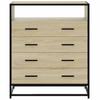 Drawer Cabinet in Sonoma Oak Finish 70 x 41 x 83.5 cm Engineered Wood