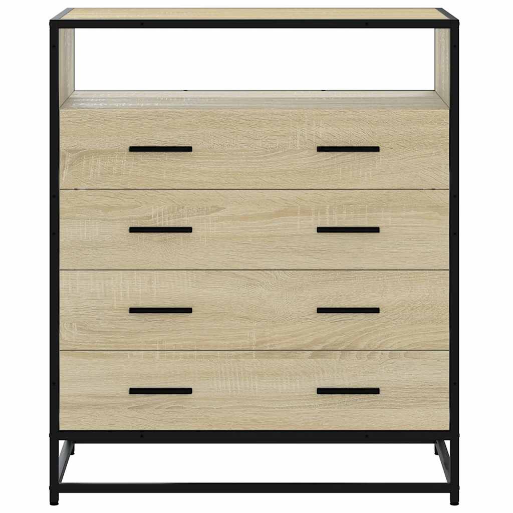 Drawer Cabinet in Sonoma Oak Finish 70 x 41 x 83.5 cm Engineered Wood
