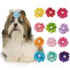 Yousheng 10Pcs Pet Hair Ties Flower Decor Casual Dress Up Fashion Cat Dog Hairband Hair Accessories Pet Supplies