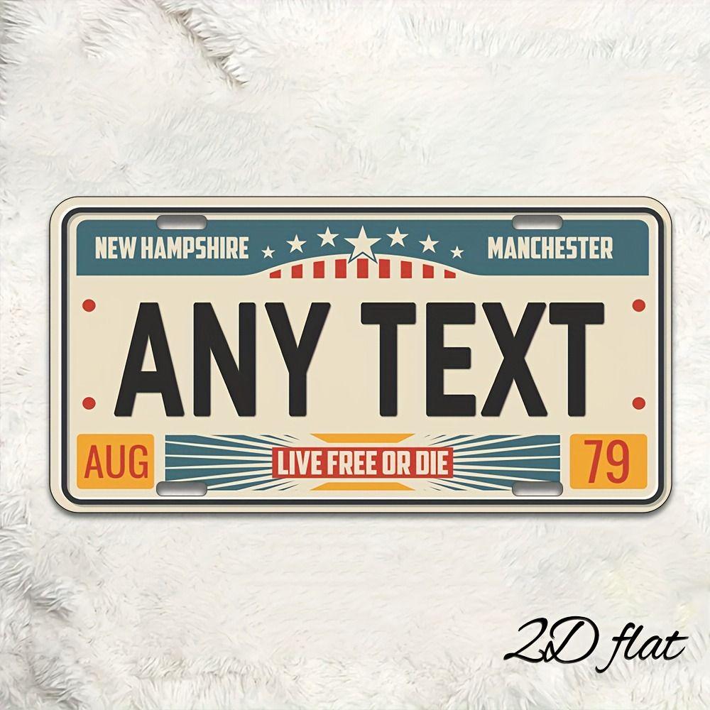 Персонализированный металлический сувенир - номерной знак для автомобиля