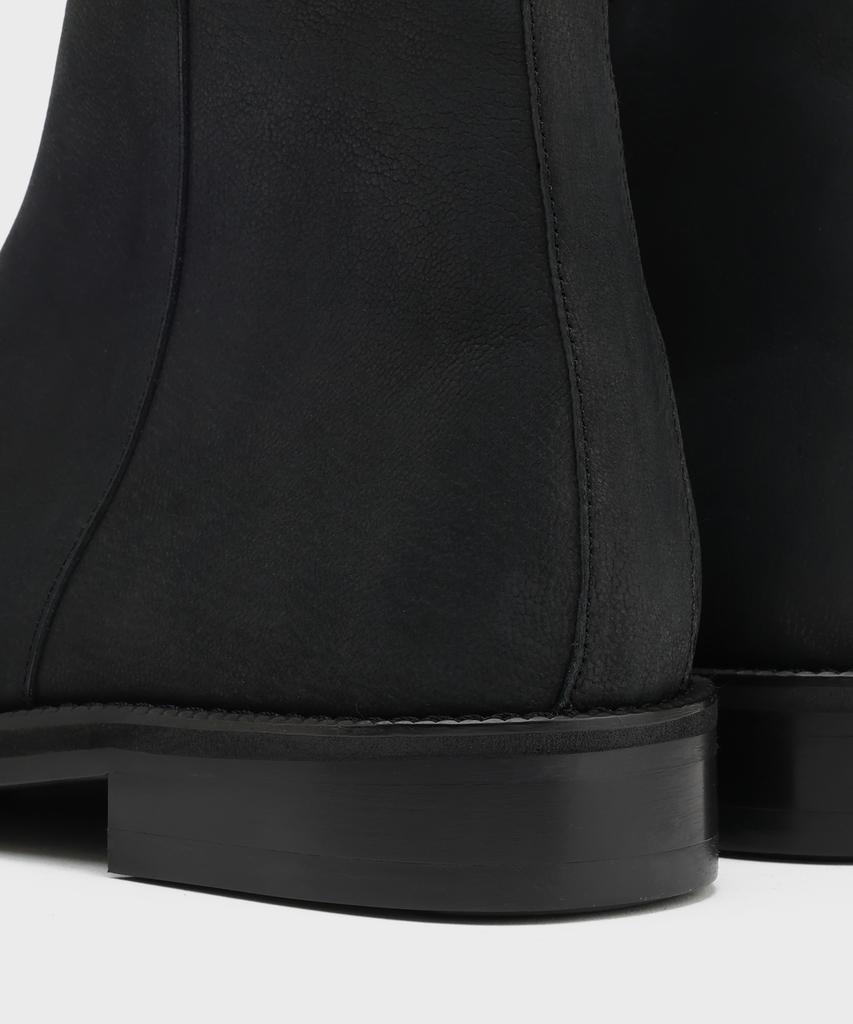 Firenze Atelier [Vibram] Minimal Semi-Square Zip-Up Boots 7430-Z [Natural Black]