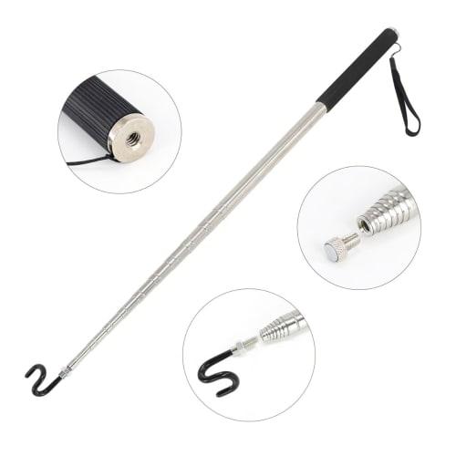 FANAHOKO Cable Routing Hook, Extendable Magnetic Pickup Tool with S-Hook, Replaceable Tip, Maximum Length: 2.7m, Minimum Length: 36cm