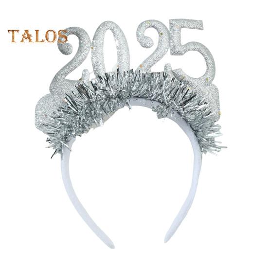 

2025 Повязка на голову Блестящий блеск Новогодние праздники Музыкальные фестивали Легкий обруч для волос Аксессуар для волос серебряный