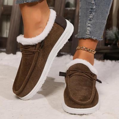 Schuhe für Damen 2024 Heißer Verkauf Schnürschuhe Damen Ballerinas Outdoor Warm Lässige Ballerinas Damen Runde Zehen Weiche Sohle Übergröße Damenschuhe