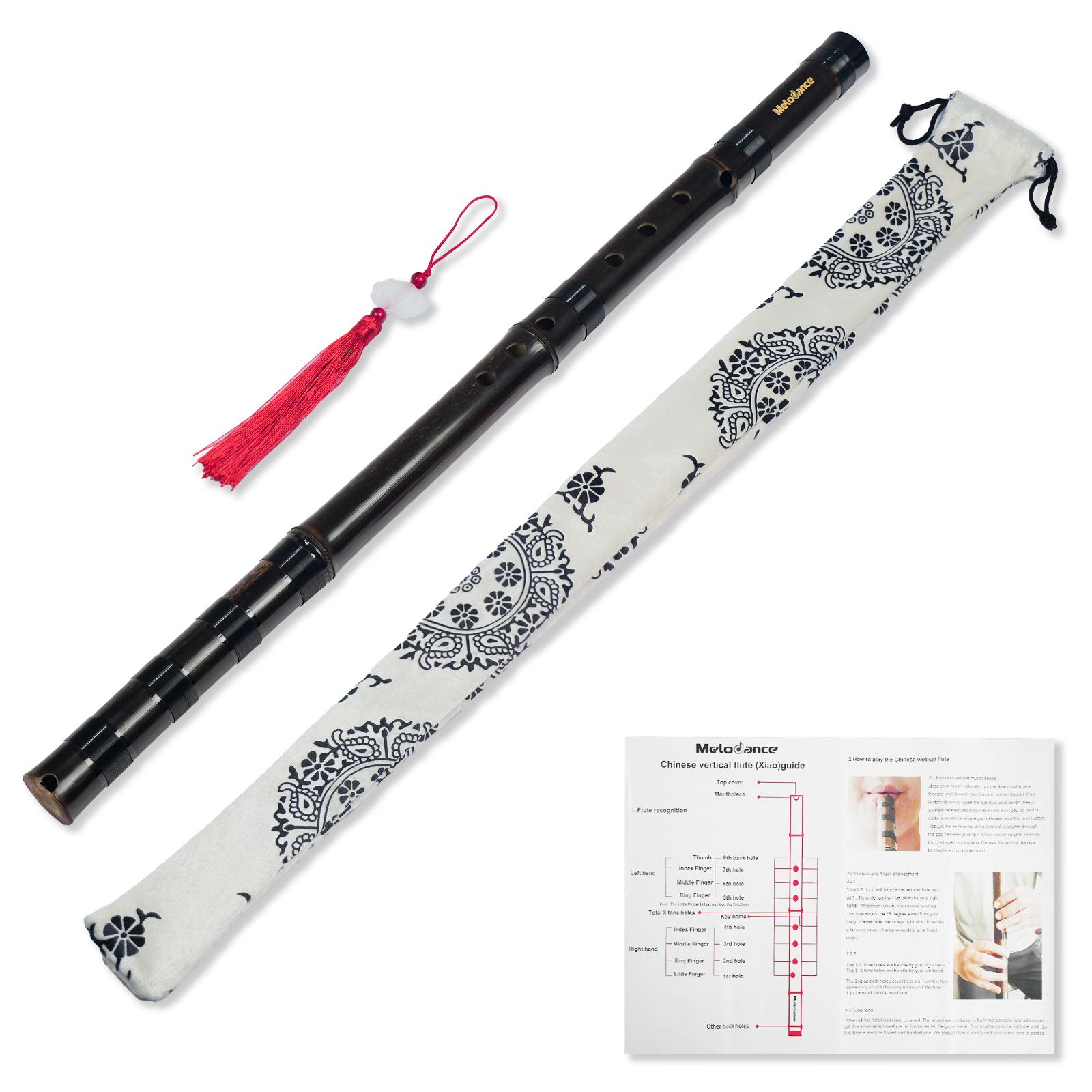Handmade Traditional Chinese Vertical Flute Xiao G Key Chinese Musical Instrument Rich Sound & Durable чёрный