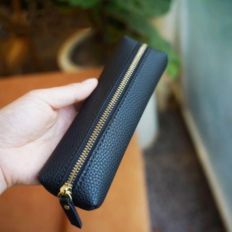 Soft Leather Glasses Bag Portable Makeup Storage Bag Purses Stationery Bag Travel Zipper Cosmetic Pouch Sun Glasses Case