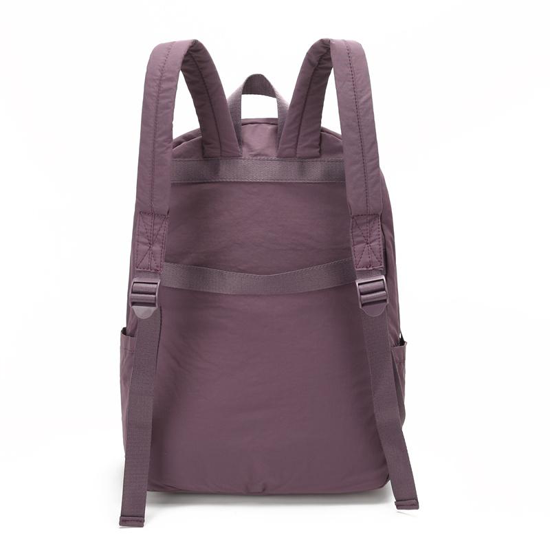 Men Solid Color Backpack Women's Large Capacity Lightweight Backpack Student Travel Bag